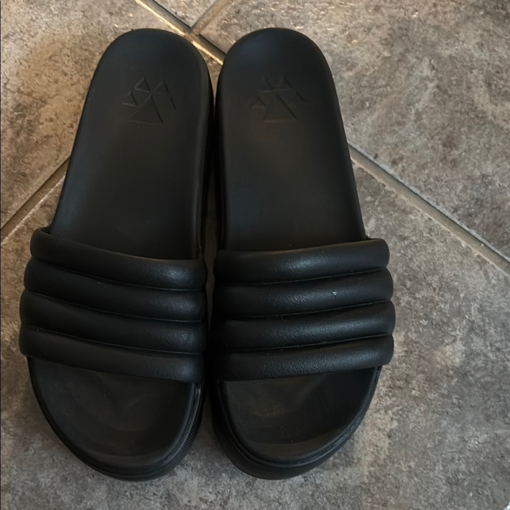 Black Slide Sandals